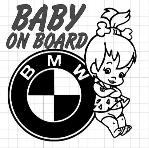 Sticker ~ Baby on board BMW ~