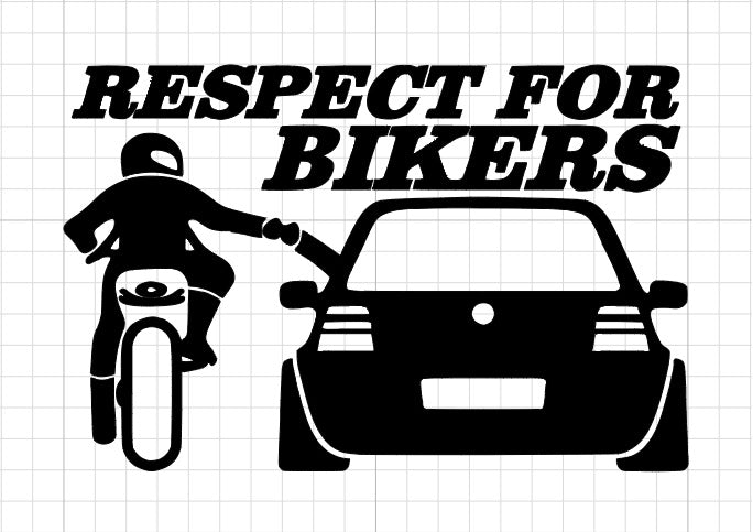 Sticker ~ Respect for bikers ~
