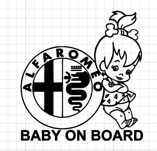 Sticker ~Baby on board Alfa Romeo~